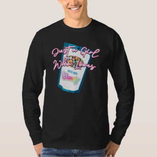 Nur ein Mädchen, das gefriergetrocknete Süßigkeite T-Shirt