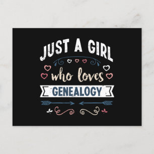 Nur ein Mädchen, das Genealogie Lieben Funny Gifts Postkarte