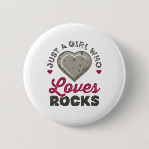 Nur ein Mädchen, das Geologie-Geologe Liebe hat Button