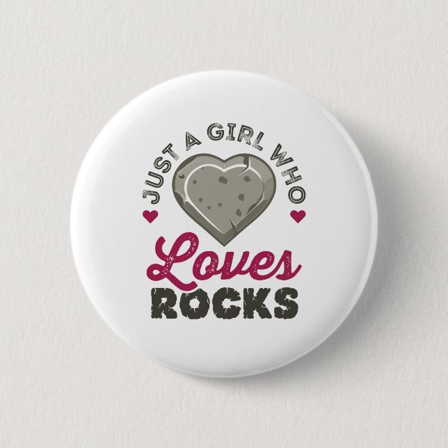 Nur ein Mädchen, das Geologie-Geologe Liebe hat Button (Vorderseite)