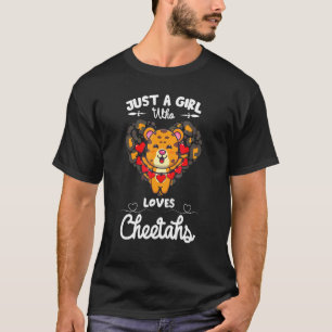 Nur ein Mädchen, das Geparden liebt Frauen Süßer G T-Shirt