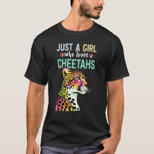 Nur Ein Mädchen Das Geparden Liebt Tierprint Große T-Shirt