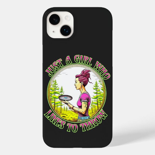 Nur ein Mädchen, das gerne wirft | Disk Golf Case-Mate iPhone 14 Plus Hülle (Rückseite)