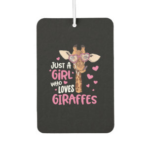 Nur ein Mädchen, das Giraffen Liebe Autolufterfrischer