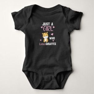 Nur ein Mädchen, das Giraffen Lieben - Niedliche G Baby Strampler