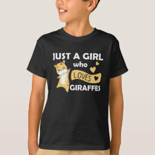 Nur ein Mädchen, das Giraffen Lieben - Niedliche G T-Shirt