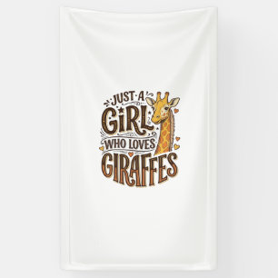 Nur ein Mädchen, das Giraffen liebt, Vintage T-Shi Banner