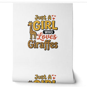 Nur Ein Mädchen Das Giraffen Liebt Vintage Vektor Tapete