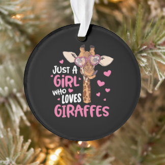 Nur ein Mädchen, das Giraffen Ornament