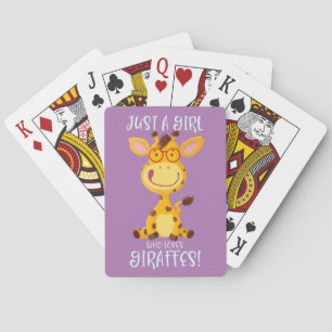 Nur ein Mädchen, das Giraffen ! Spielkarten