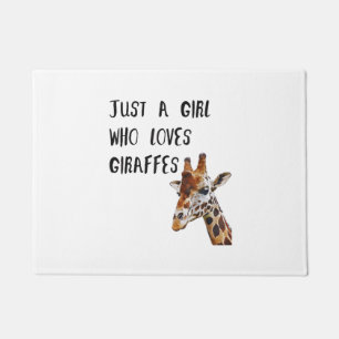 Nur ein Mädchen, das Giraffen Süße Tier Giraffe Li Fußmatte