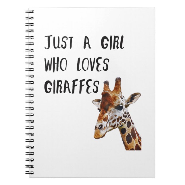 Nur ein Mädchen, das Giraffen Süße Tier Giraffe Li Notizblock (Vorderseite)