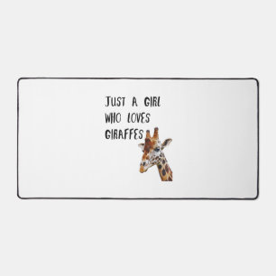 Nur ein Mädchen, das Giraffen Süße Tier Giraffe Li Schreibtischunterlage