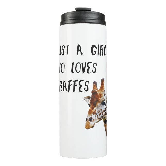 Nur ein Mädchen, das Giraffen Süße Tier Giraffe Li Thermosbecher (Vorderseite)