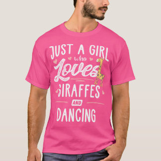 Nur ein Mädchen, das Giraffen und Giraffen Liebe T-Shirt