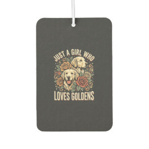 Nur ein Mädchen, das Golden Retriever liebt Autolufterfrischer
