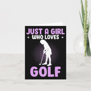 Nur ein Mädchen, das Golf Lieben Karte
