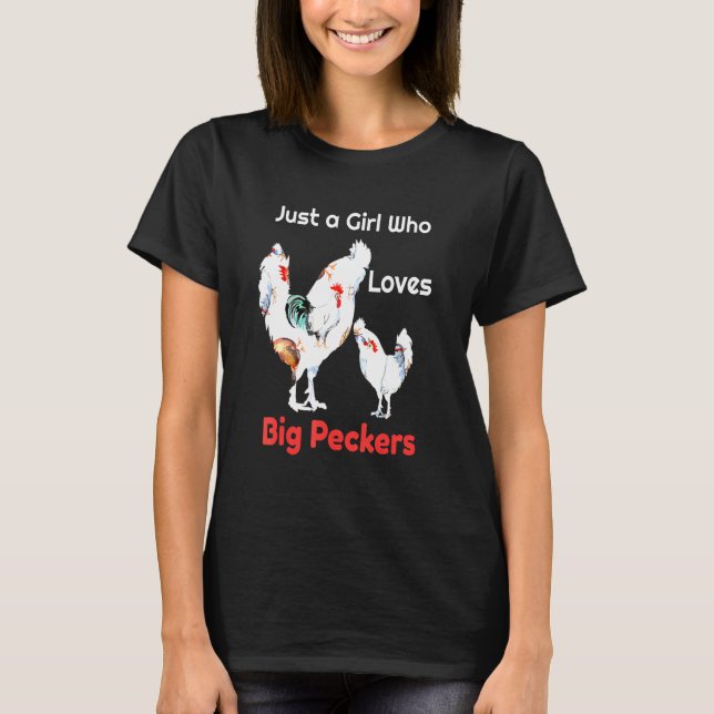 Nur ein Mädchen, das große Schnäbel oder Hühner li T-Shirt (Vorderseite)