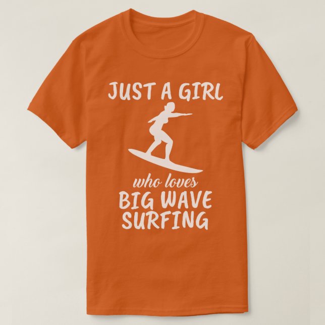 Nur ein Mädchen, das große Wellenreiten Liebe T-Shirt (Design vorne)