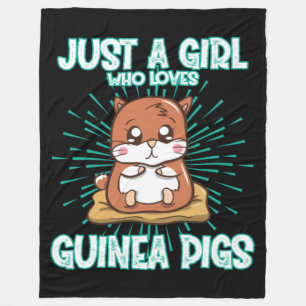 Nur ein Mädchen, das Guinea Liebe Fleecedecke