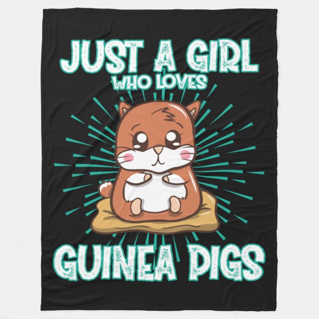 Nur ein Mädchen, das Guinea Liebe Fleecedecke (Vorderseite)