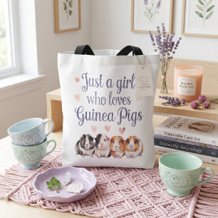 Nur ein Mädchen, das Guinea Liebe Guinea Pig Tasche
