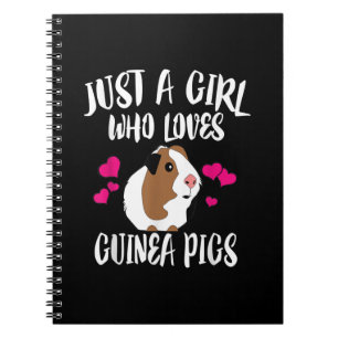 Nur ein Mädchen, das Guinea Liebe  Schweine Guinea Notizblock