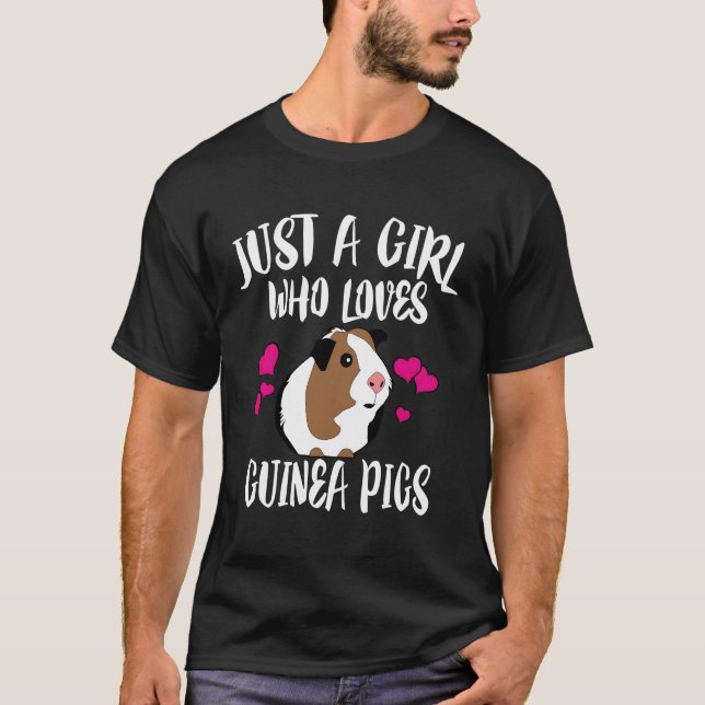 Nur ein Mädchen, das Guinea Liebe Schweine Hoodie  T-Shirt (Vorderseite)