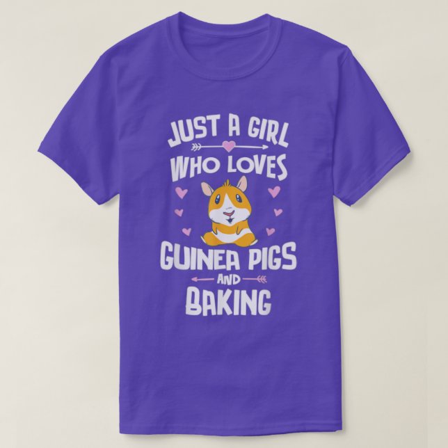 Nur ein Mädchen, das Guinea Liebe Schweine und Bac T-Shirt (Design vorne)