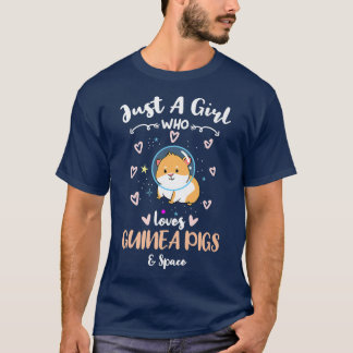 Nur ein Mädchen, das Guinea Liebe Schweine und Wel T-Shirt