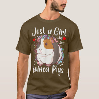 Nur ein Mädchen, das Guinea Lieben Schweine Guinea T-Shirt