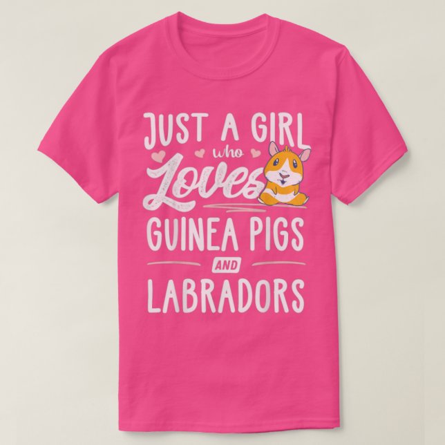 Nur ein Mädchen, das Guinea von Schweinen und Labo T-Shirt (Design vorne)