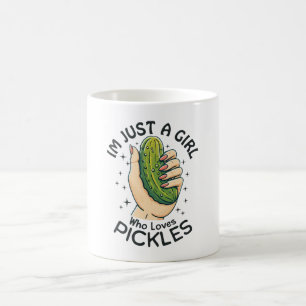 Nur ein Mädchen, das Gurken liebt - Lustiger Vegan Kaffeetasse