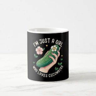 Nur ein Mädchen, das Gurken liebt - Lustiger Veget Kaffeetasse