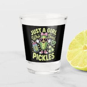 Nur ein Mädchen, das Gurken liebt Schnapsglas