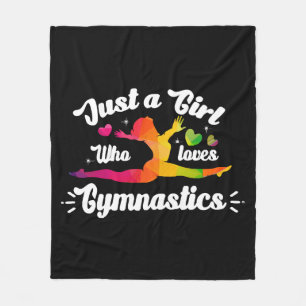 Nur ein Mädchen, das Gymnastik Liebe Fleecedecke