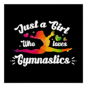 Nur ein Mädchen, das Gymnastik Liebe Poster