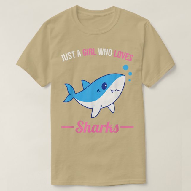Nur ein Mädchen, das Haie Liebe 481 T-Shirt (Design vorne)