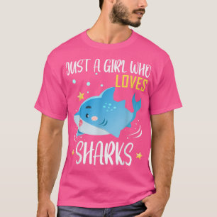 Nur ein Mädchen, das Haie Liebe Hai Whale Shark Fi T-Shirt