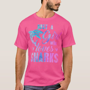 Nur ein Mädchen, das Haie Liebe Mama Kinder Wasser T-Shirt