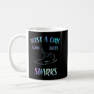 Nur ein Mädchen, das Haie Liebe, spendet Haifisch  Kaffeetasse