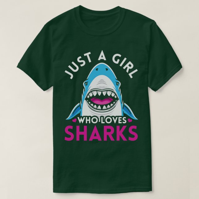 Nur ein Mädchen, das Haie Liebe T-Shirt (Design vorne)