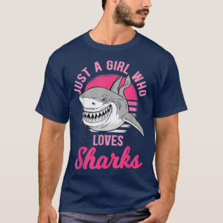 Nur ein Mädchen, das Haie Lieben 483 T-Shirt