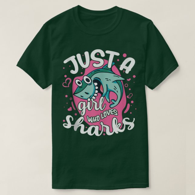 Nur ein Mädchen, das Haie Lieben Tank Top (Design vorne)