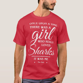 Nur ein Mädchen, das Haie LiebenHaifisch-Lover-Ges T-Shirt