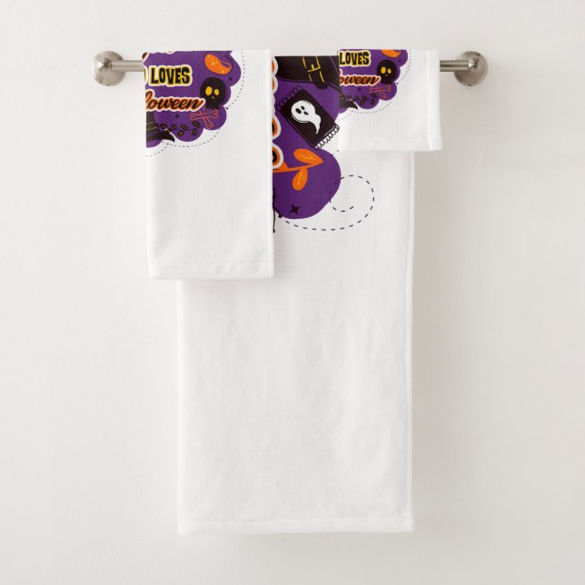 Nur ein Mädchen, das Halloween Lieben Badhandtuch Set (Insitu)
