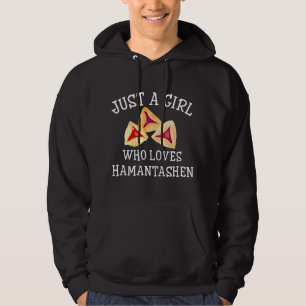 Nur ein Mädchen, das Hamantashen liebt Frohes Puri Hoodie