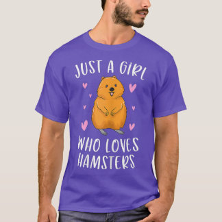Nur ein Mädchen, das Hamster Liebe, ein lustiger H T-Shirt