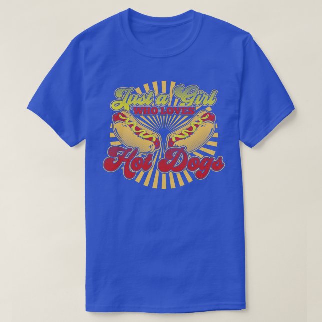 Nur ein Mädchen, das heiße Hunde Liebe T-Shirt (Design vorne)