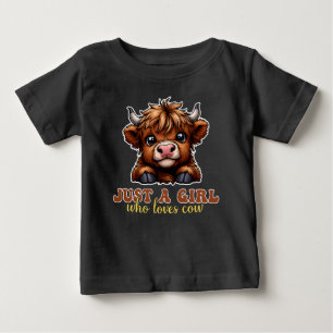 Nur ein Mädchen, das Highland-Kühe liebt - Geschen Baby T-shirt